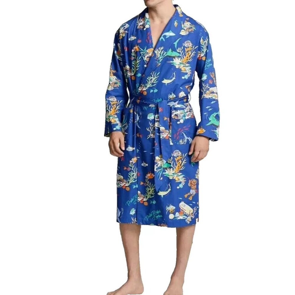 Polo Ralph Lauren Long Sleeve Regatta Print Woven Robe